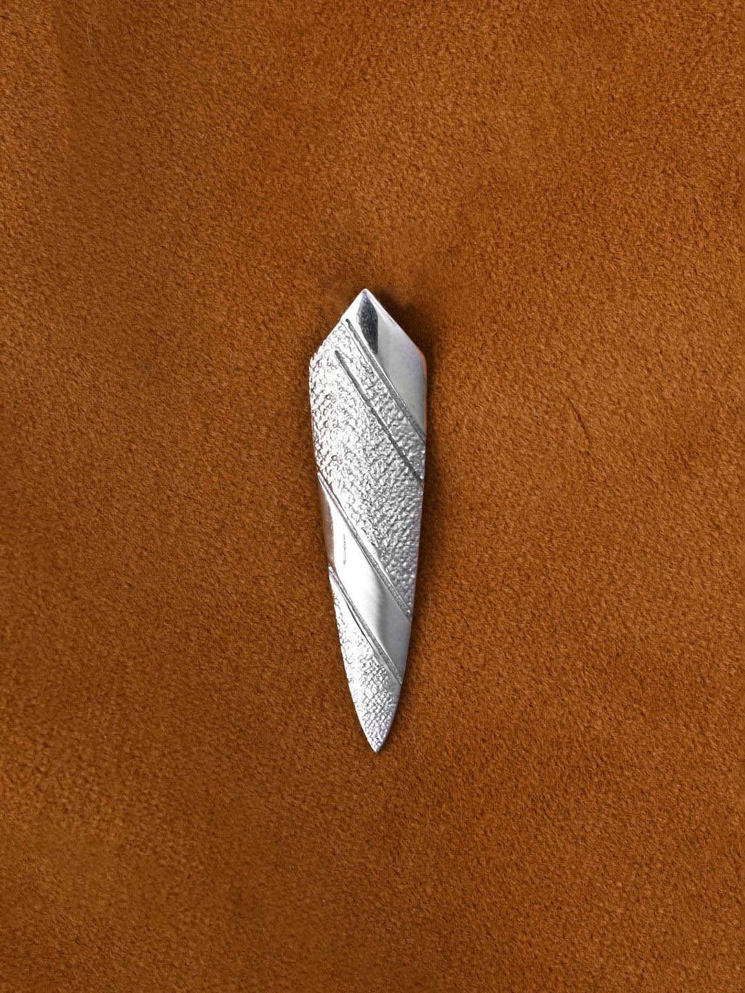 Clara Men 925 Sterling Silver Rhodium-Plated Shield Pendant