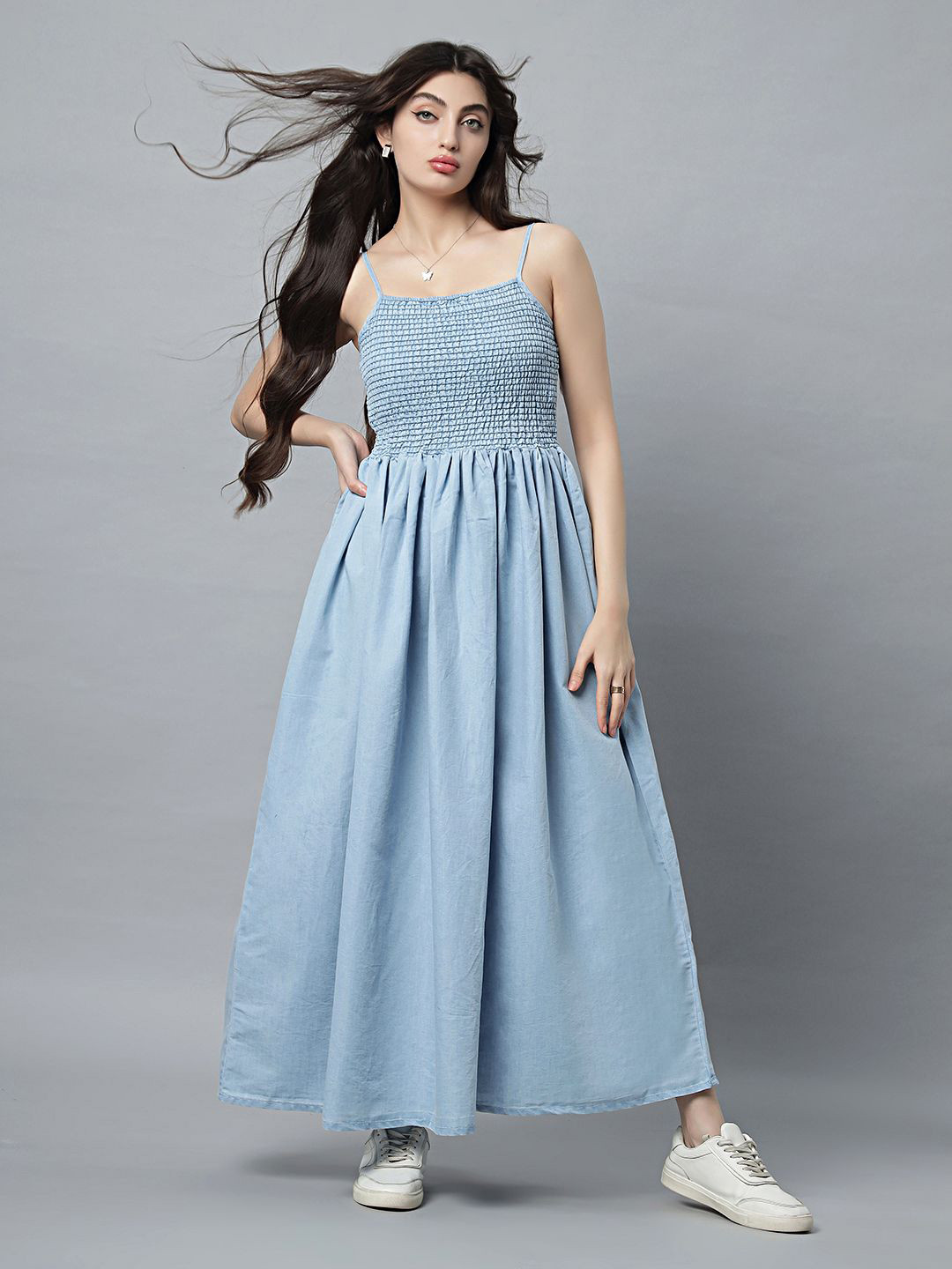 The Roadster Lifestyle Co Shoulder Straps Sleeveless Maxi Dresses