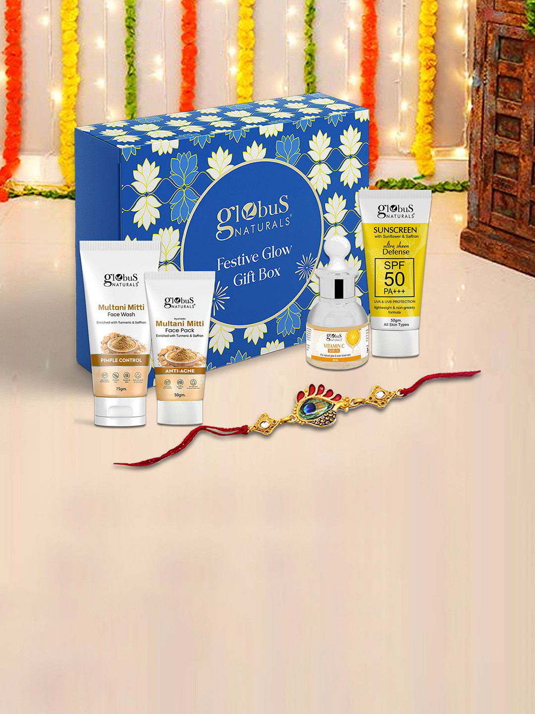 Globus naturals Rakhi With Multani Mitti Products Gift Set