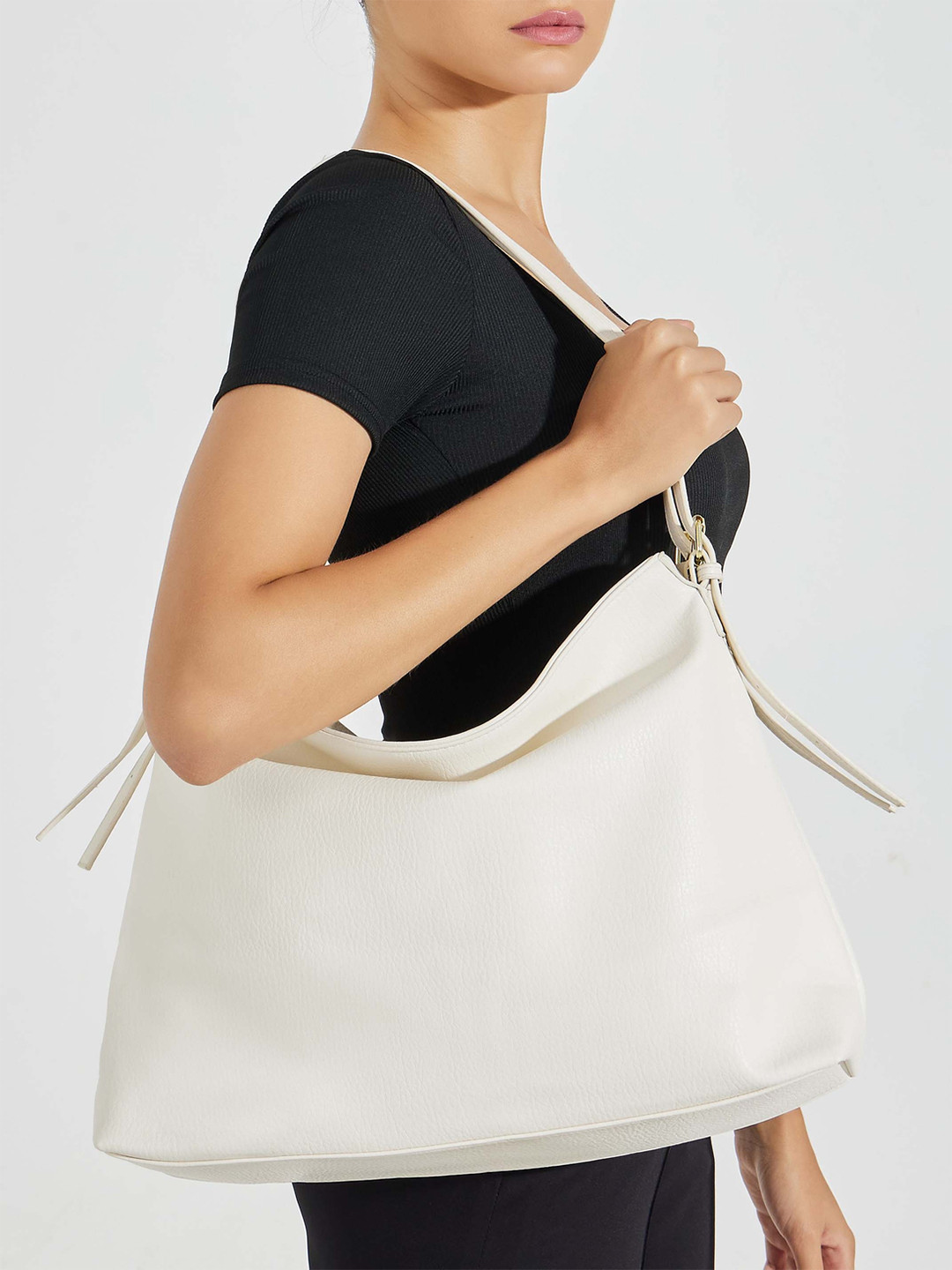 Styli PU Oversized Structured Hobo Bag