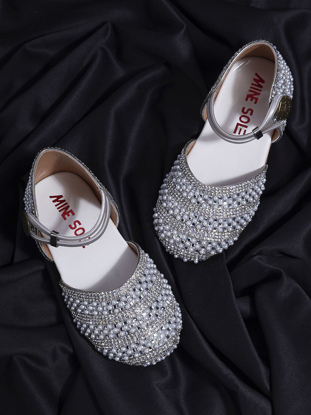 Minesole Girls Embellished Mary Janes
