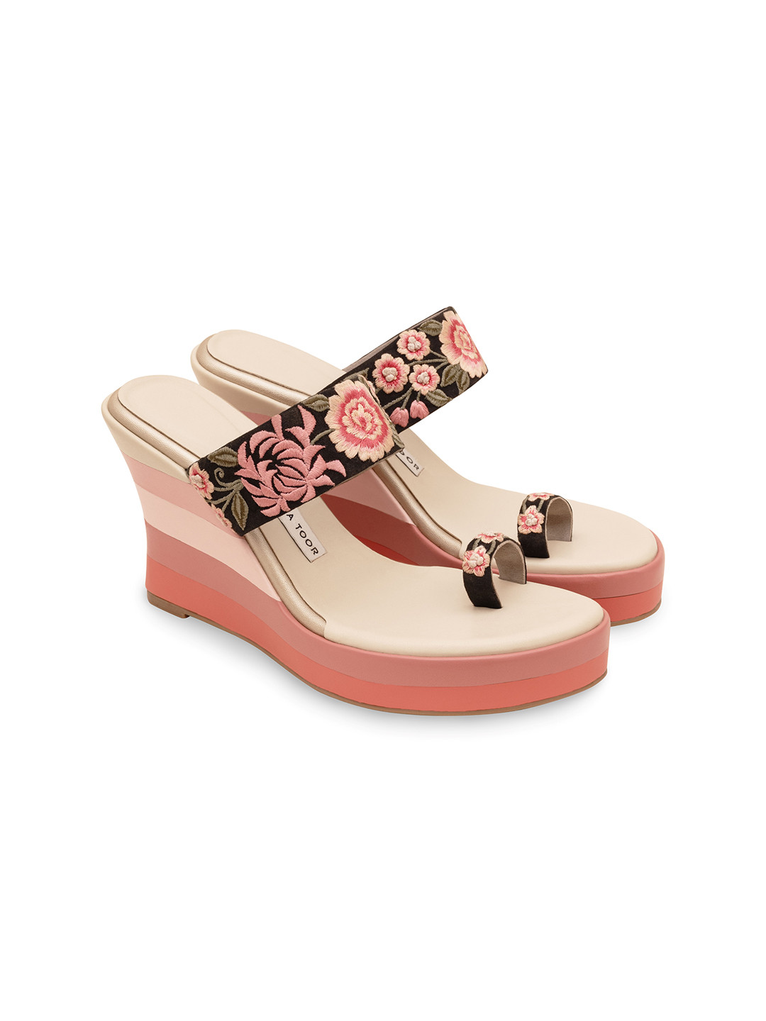 Aprajita Toor Women Woven Design Wedge Sandals