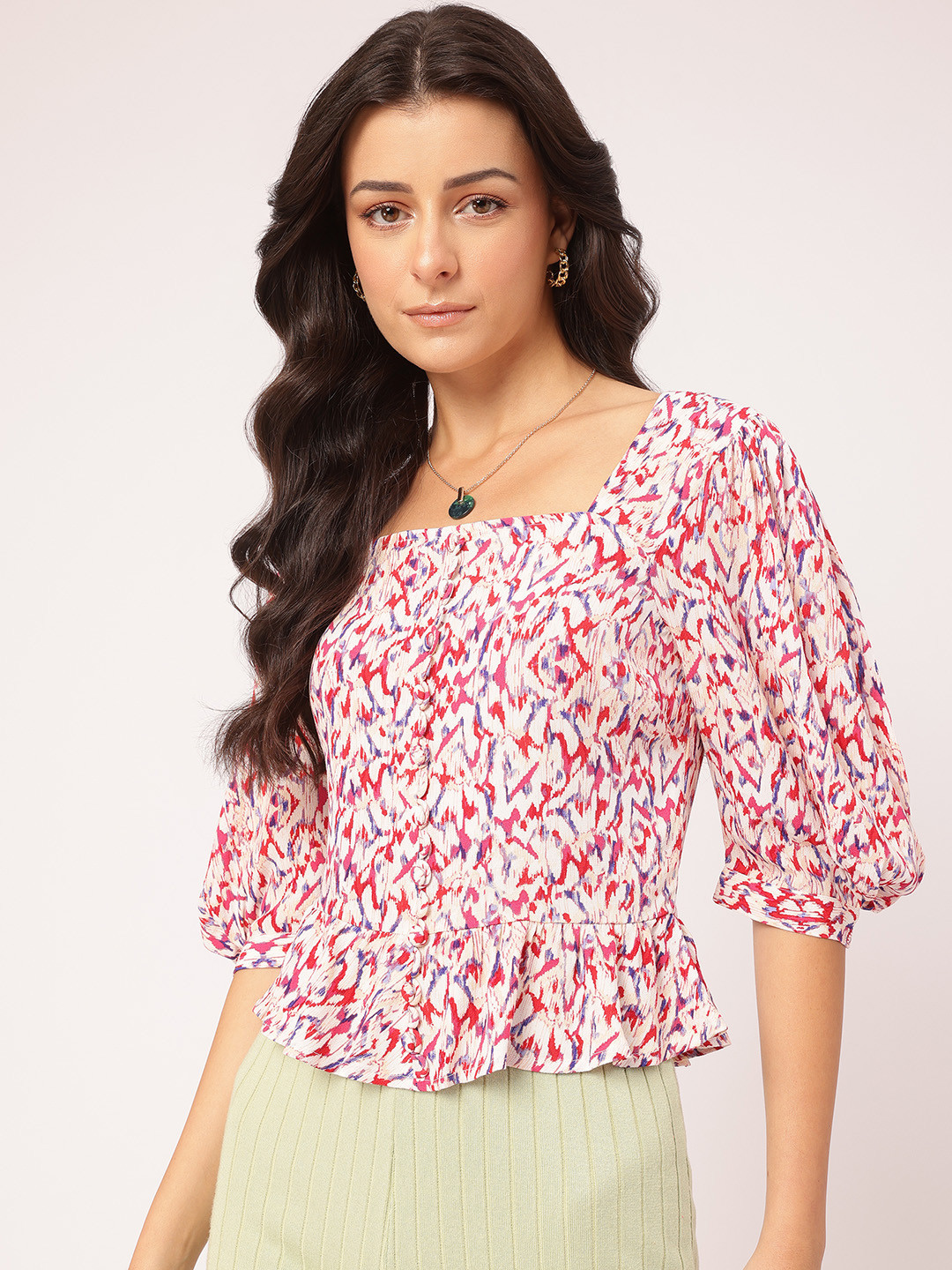 DressBerry Square Neck A-line Top