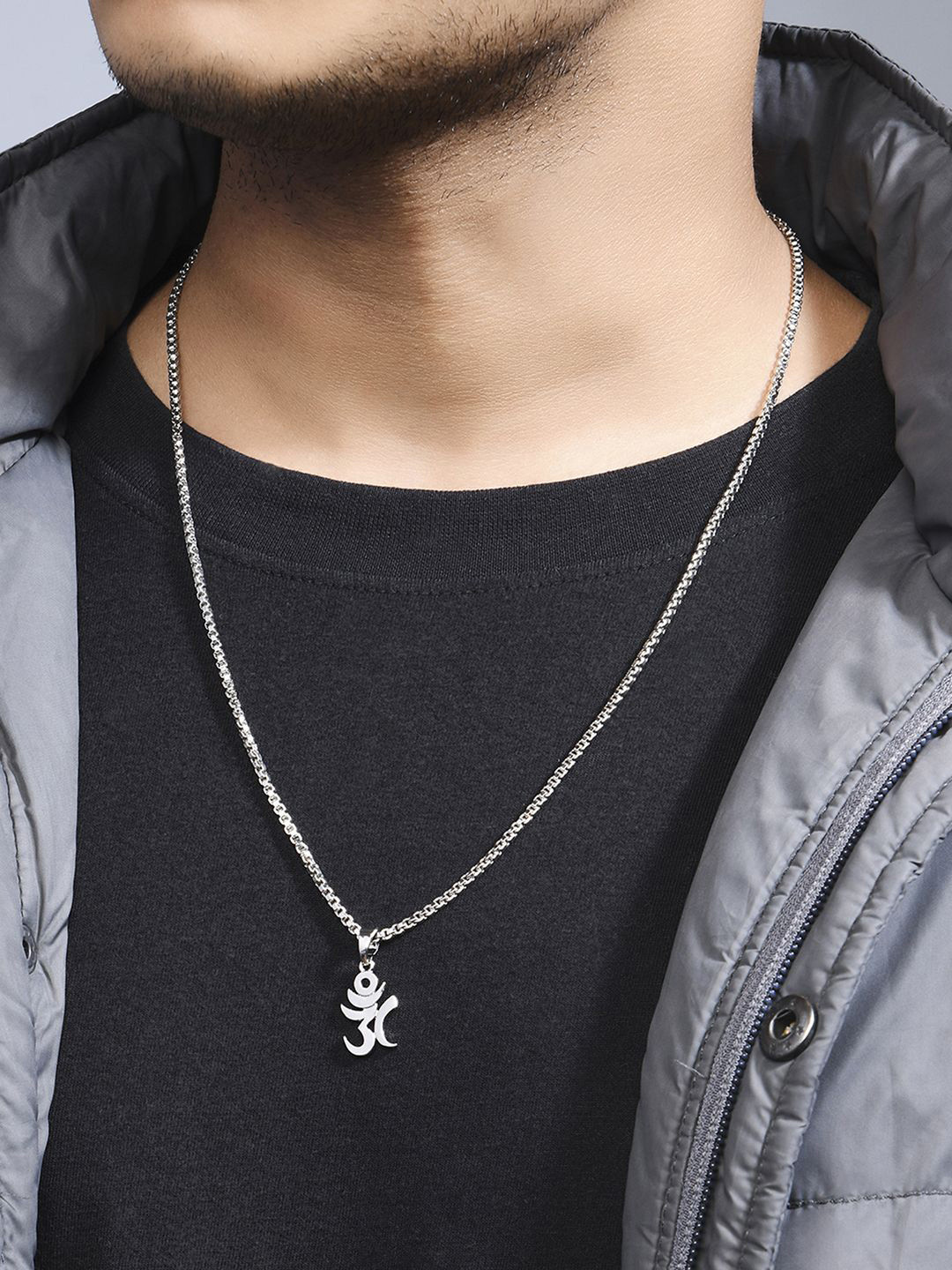 The Bro Code Men Sliver-Plated Pendant With Chain