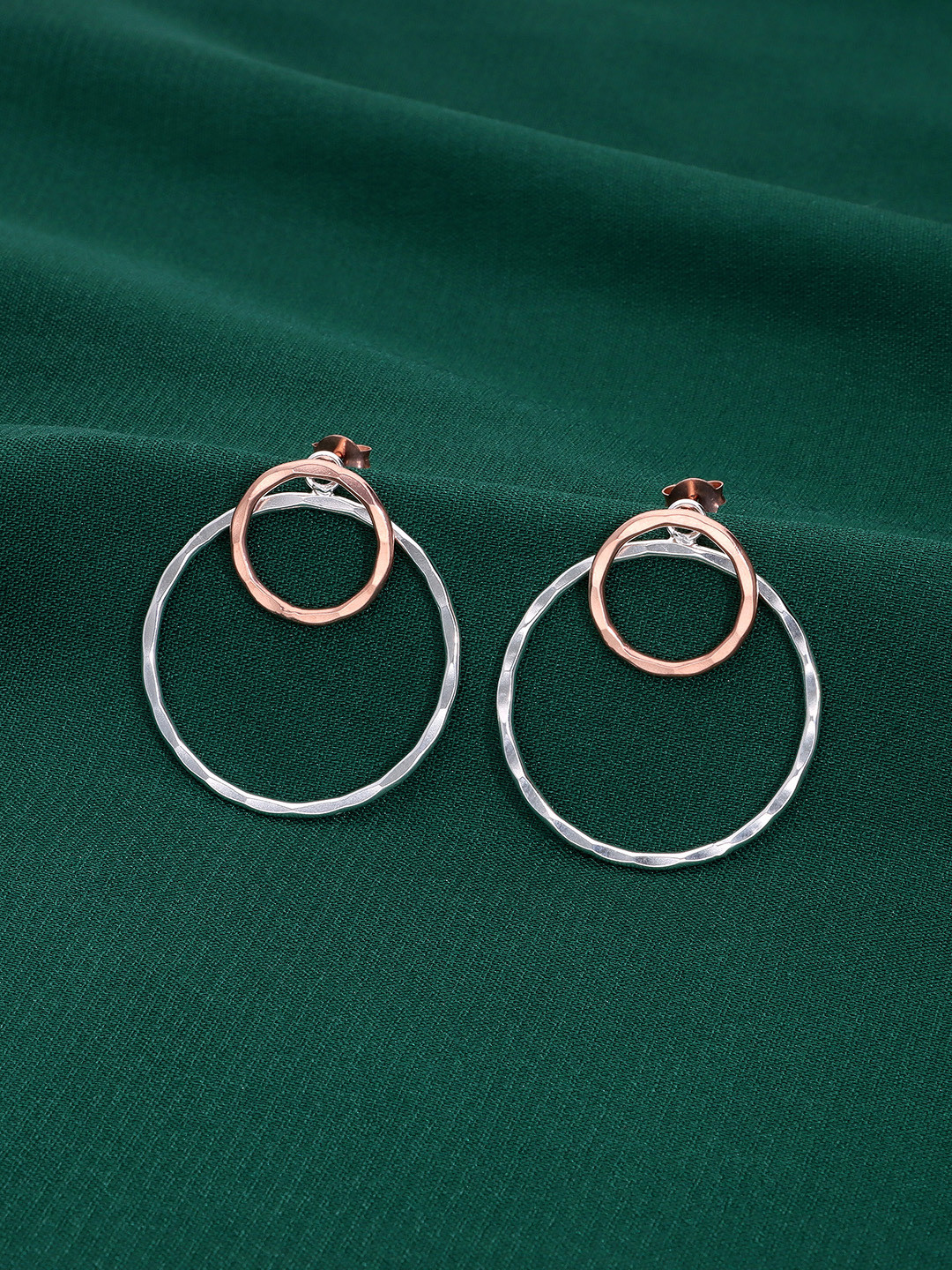 KAI JEWEL Entwined Orbs 92.5 Sterling Silver Rhodium-Plated Circular Drop Earrings