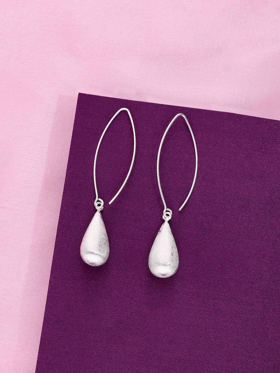 KAI JEWEL Sparkling Spheres 92.5 Sterling Silver Rhodium-Plated Half Hoop Earrings