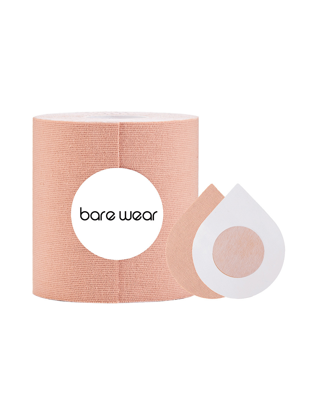 Bare Wear Body Tape 7.5cm Width & Nipple Pasties (5 Pairs) Beige Breast Lift Boob Tape