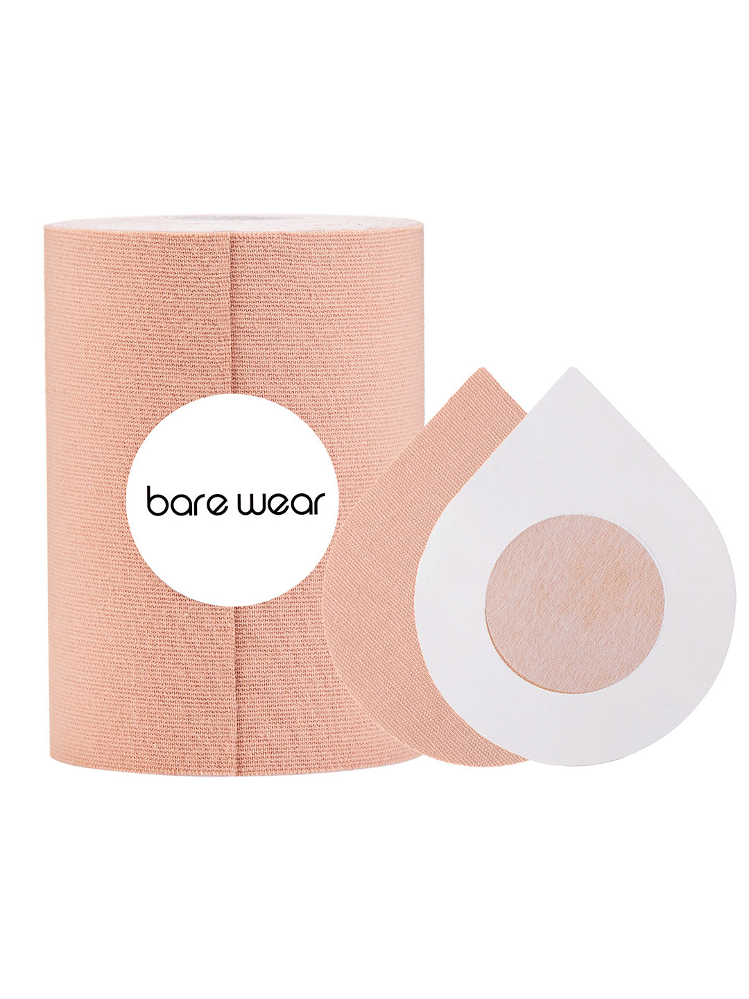Bare Wear Combo Body Tape 4 m 10 cm Roll & Nipple Pasties Plus (Pack of 10) Beige