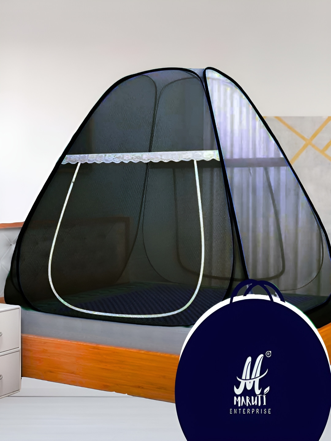 MARUTI ENTERPRISE Black King Size Tent Mosquito Net