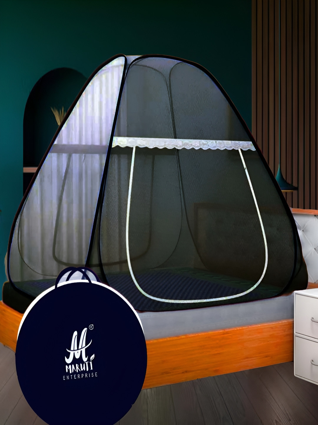 MARUTI ENTERPRISE Black King Size Tent Mosquito Net