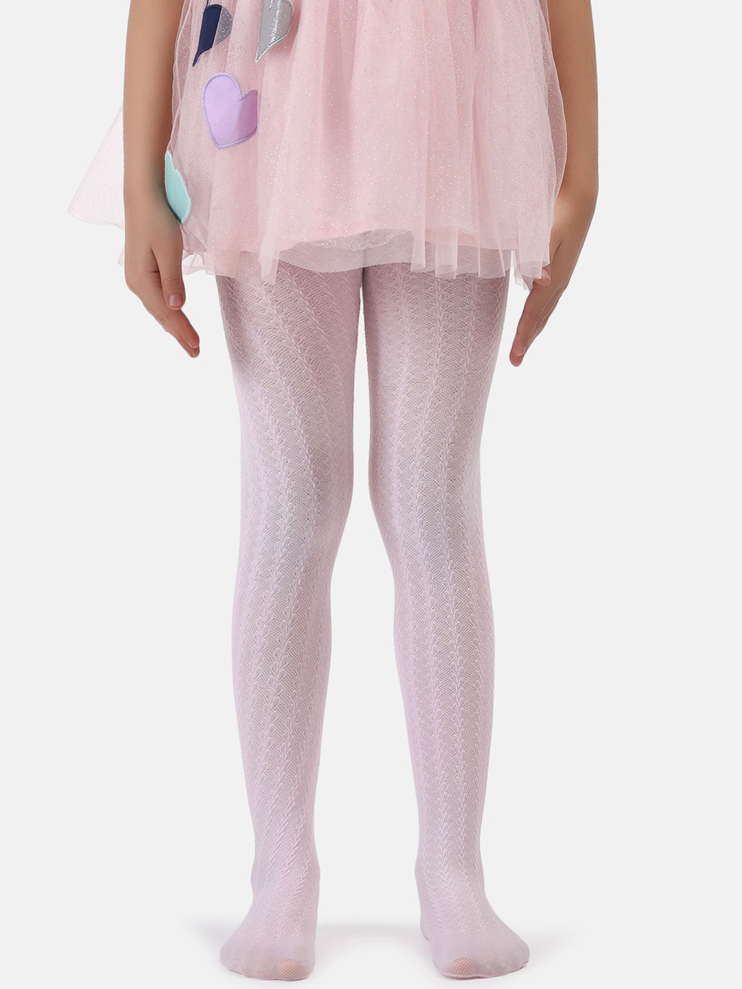 N2S NEXT2SKIN Girls Self Design Stretchable Pantyhose Stockings