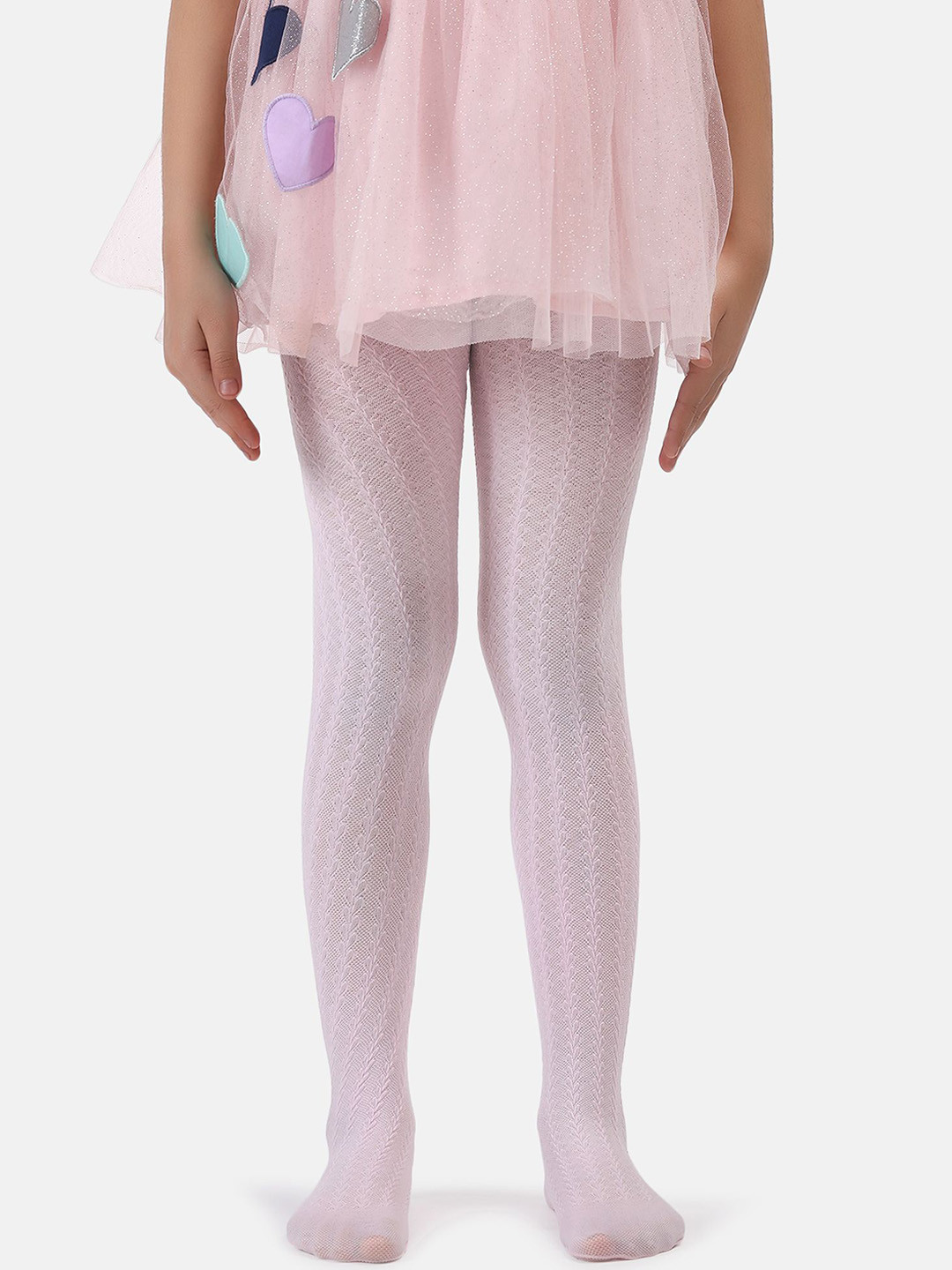 N2S NEXT2SKIN Girls Stretchable Ballet Cable Knit Pattern Pantyhose Stockings