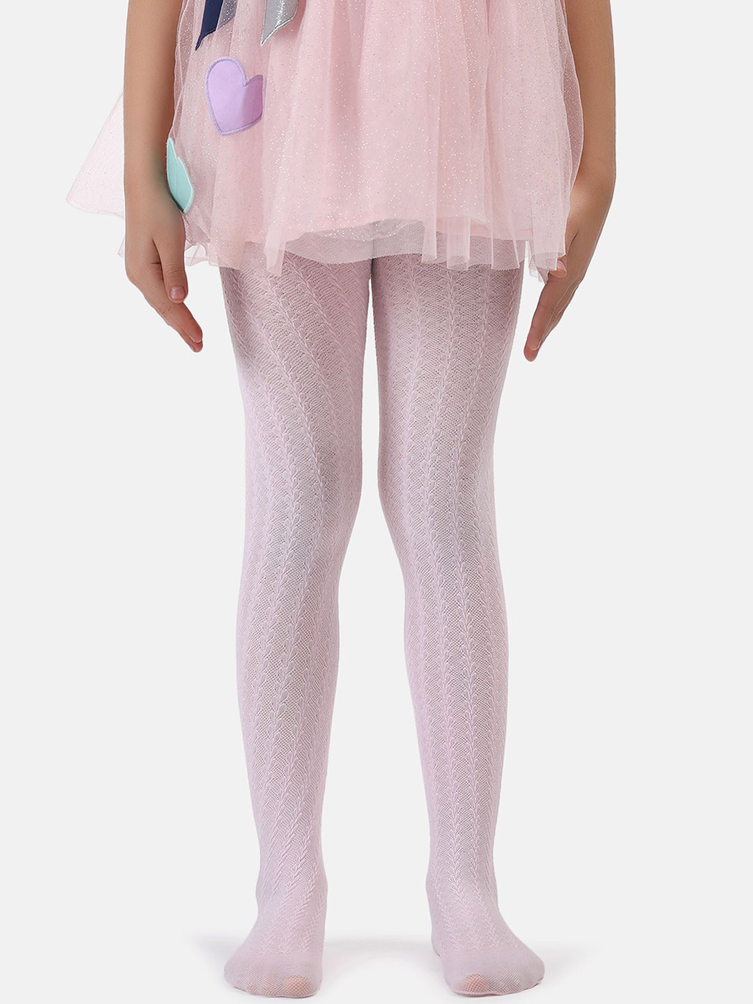 N2S NEXT2SKIN Girls Stretchable Ballet Cable Knit Pattern Pantyhose Stockings