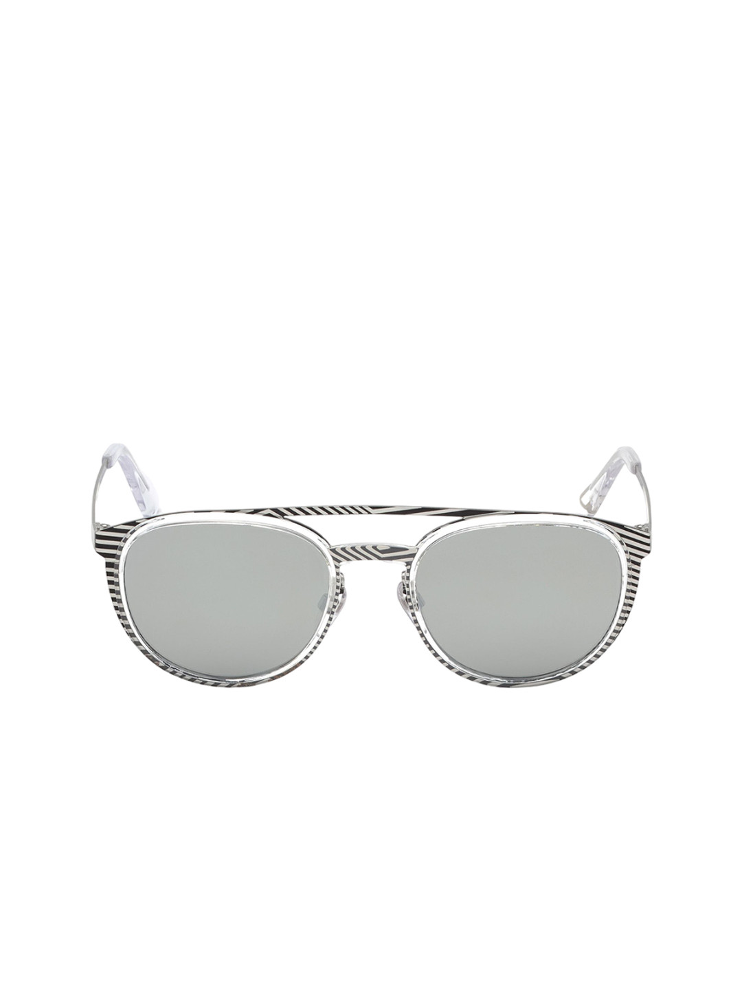 DIESEL Unisex Round Sunglasses with UV Protected Lens
