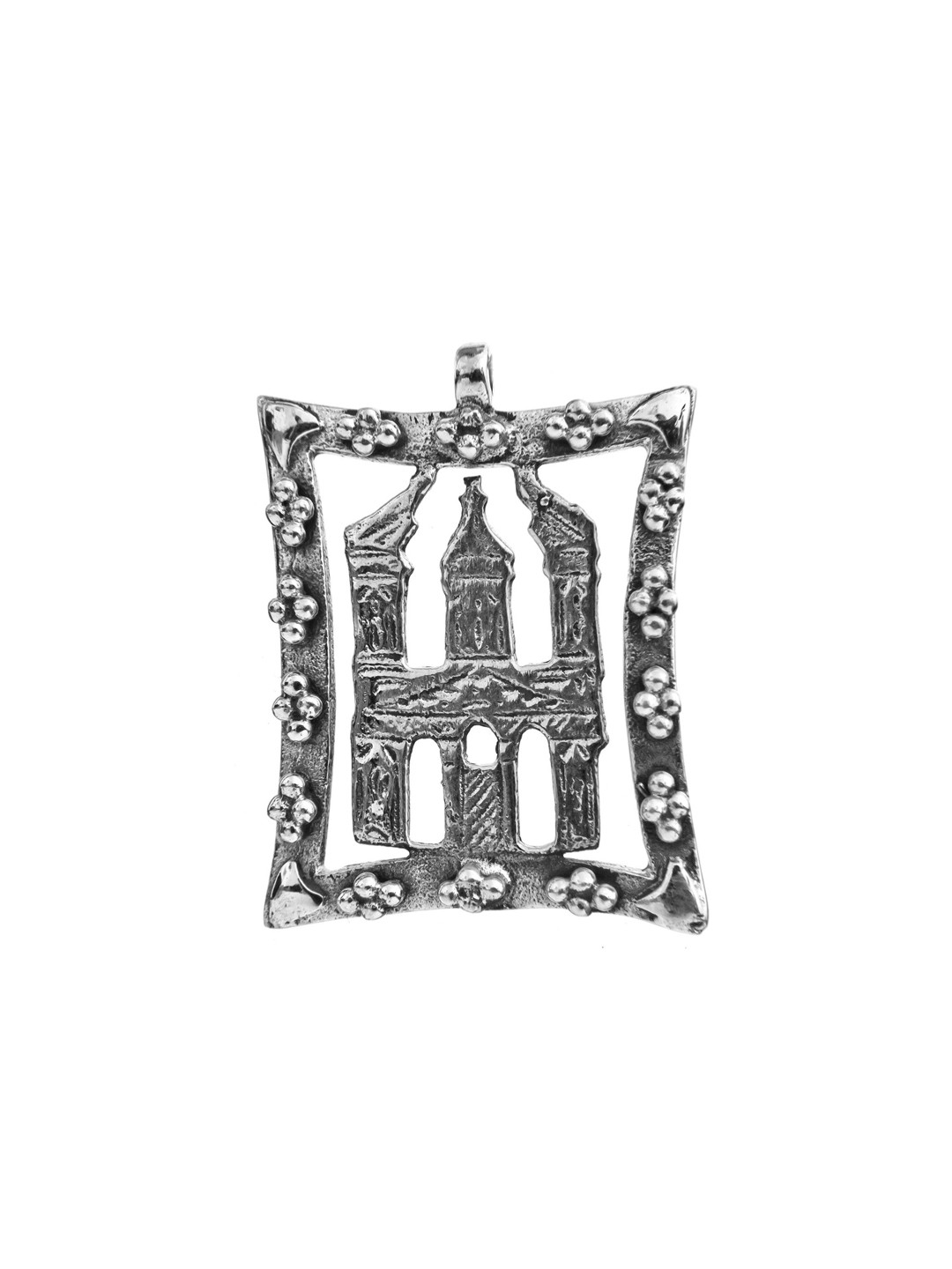 Exotic India Sterling Silver Minaret Pendant