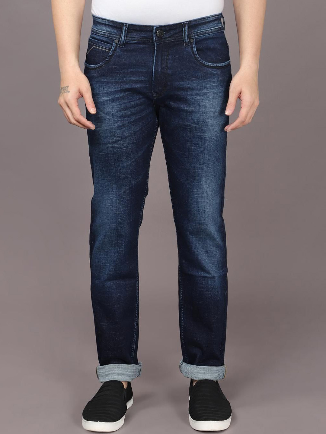 RJ Denim Men Slim Fit Light Fade Stretchable Jeans