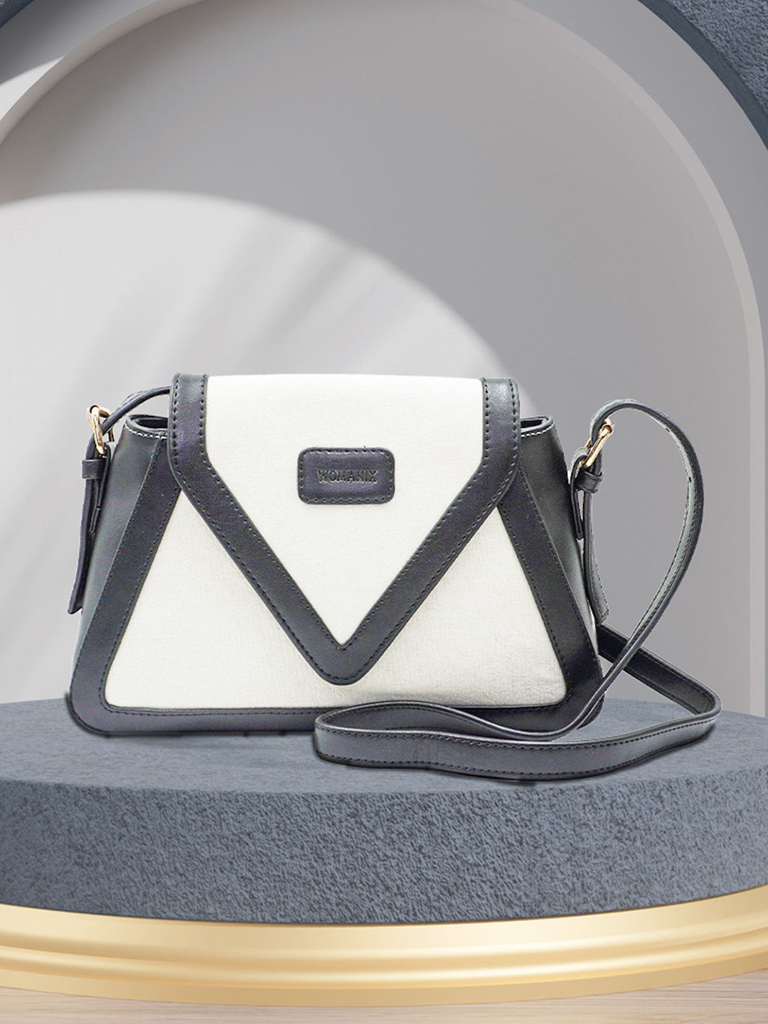 Womanix Oversized Structured Shoulder Bag with Quilted