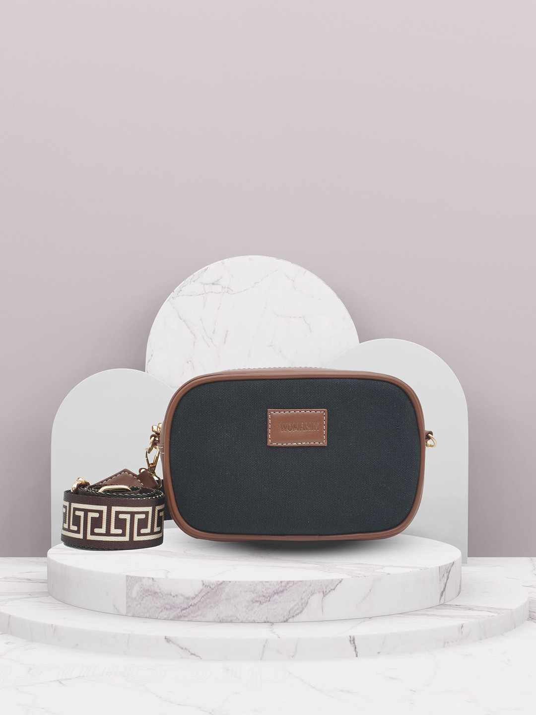 Womanix Bowling Handheld Bag with Applique