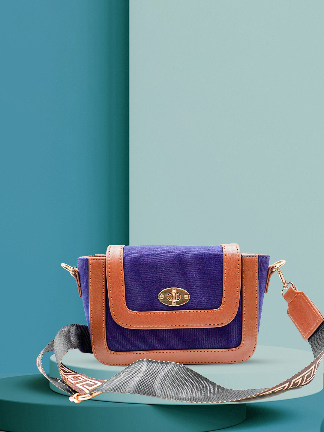 Womanix Colourblocked Structured Sling Bag