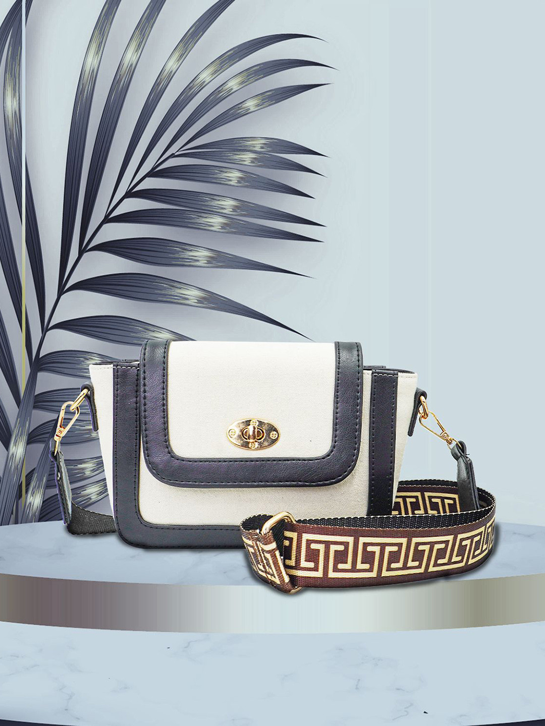 Womanix Floral Shopper Handheld Bag with Applique