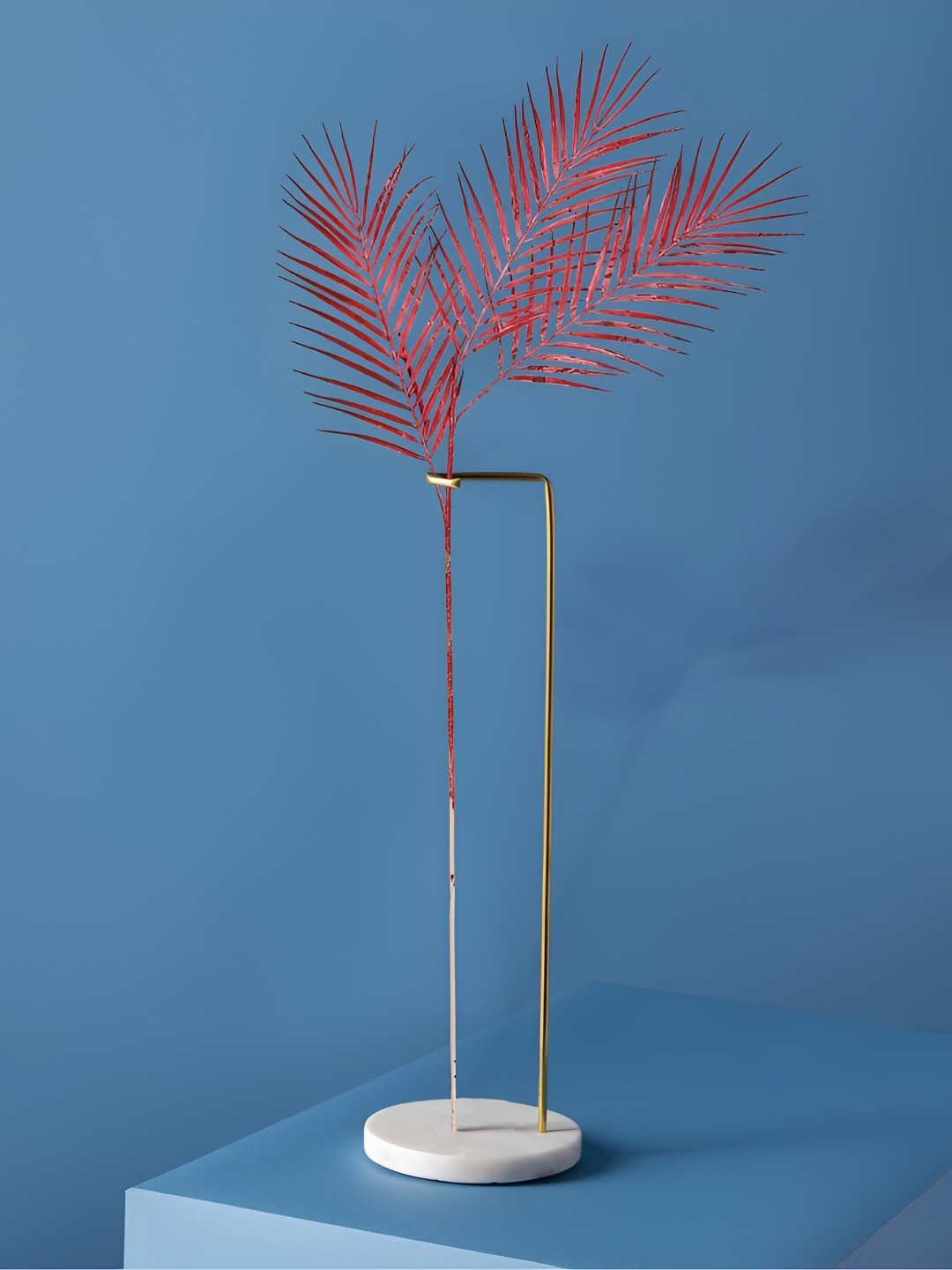 THE HOME CO. Red Big Fern Artificial Flower