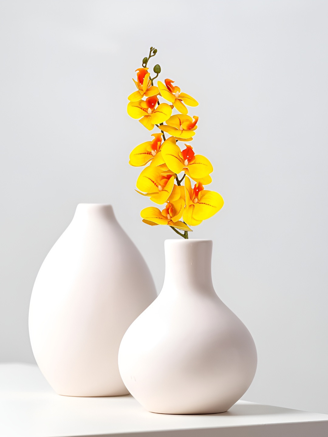 THE HOME CO. Yellow & Red Orchid Artificial Flower