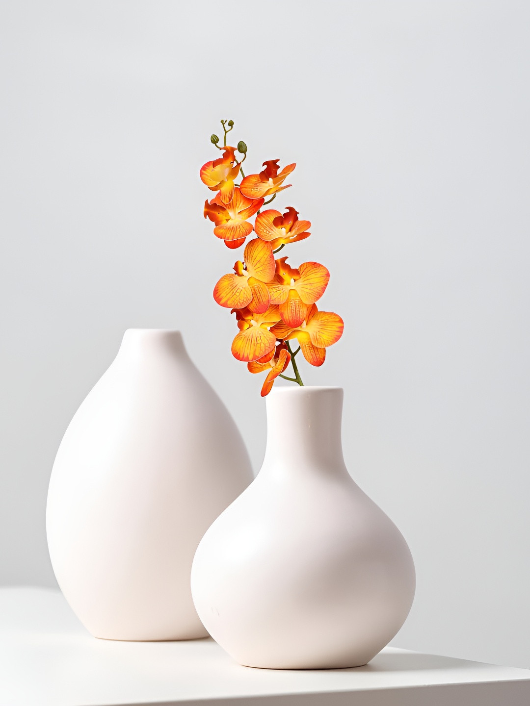 THE HOME CO. Orange & Red Hanging Orchid Artificial Flower