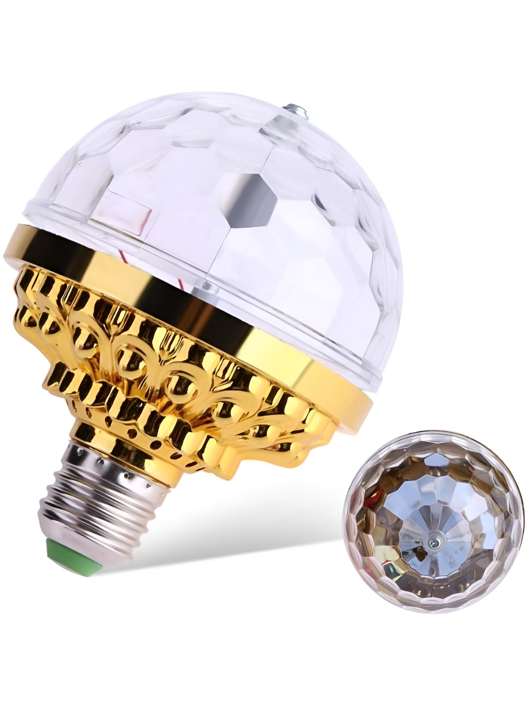 ENORMITY White & Gold Toned Textured Spherical Shape Bulb