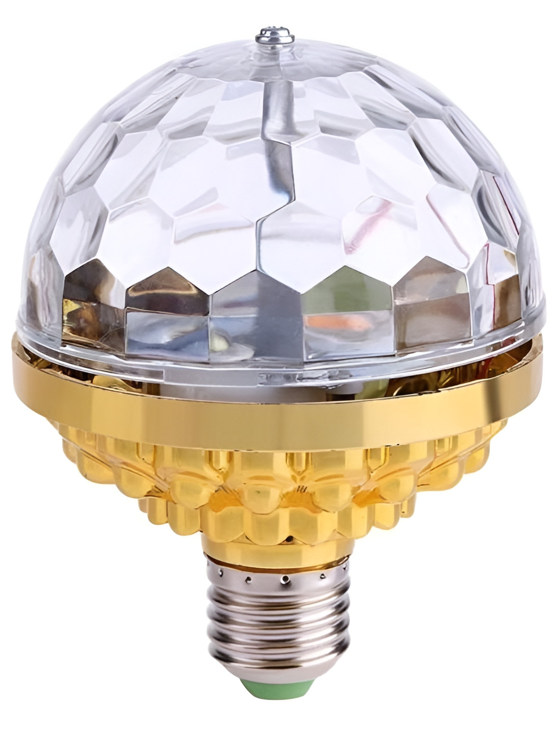 ENORMITY Gold Toned & Transparent Textured Disco Ball Bulb