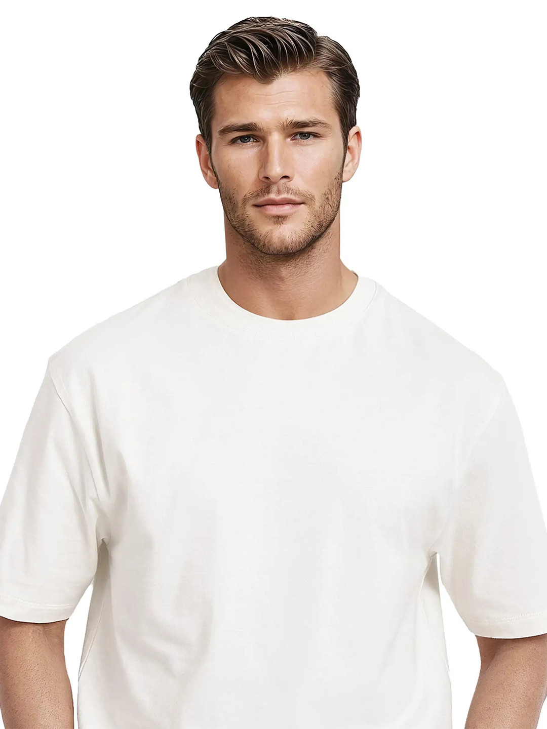 RARE RABBIT Regular Typography Printed Round Neck Cotton Oversized T-Shirt