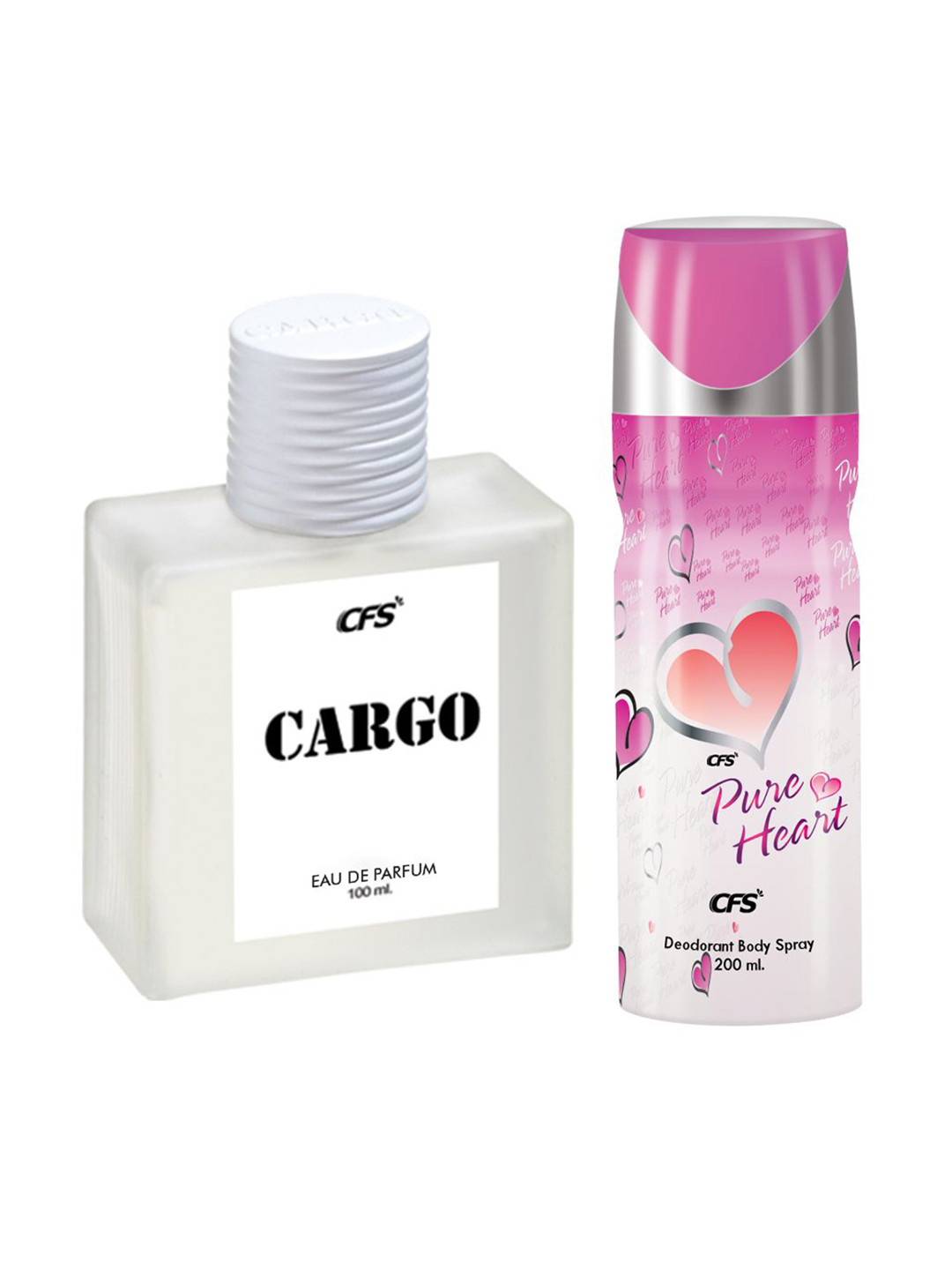 CFS Cargo Eau De Parfum & Pure Heart Long Lasting Deodorant - 100ml+300ml