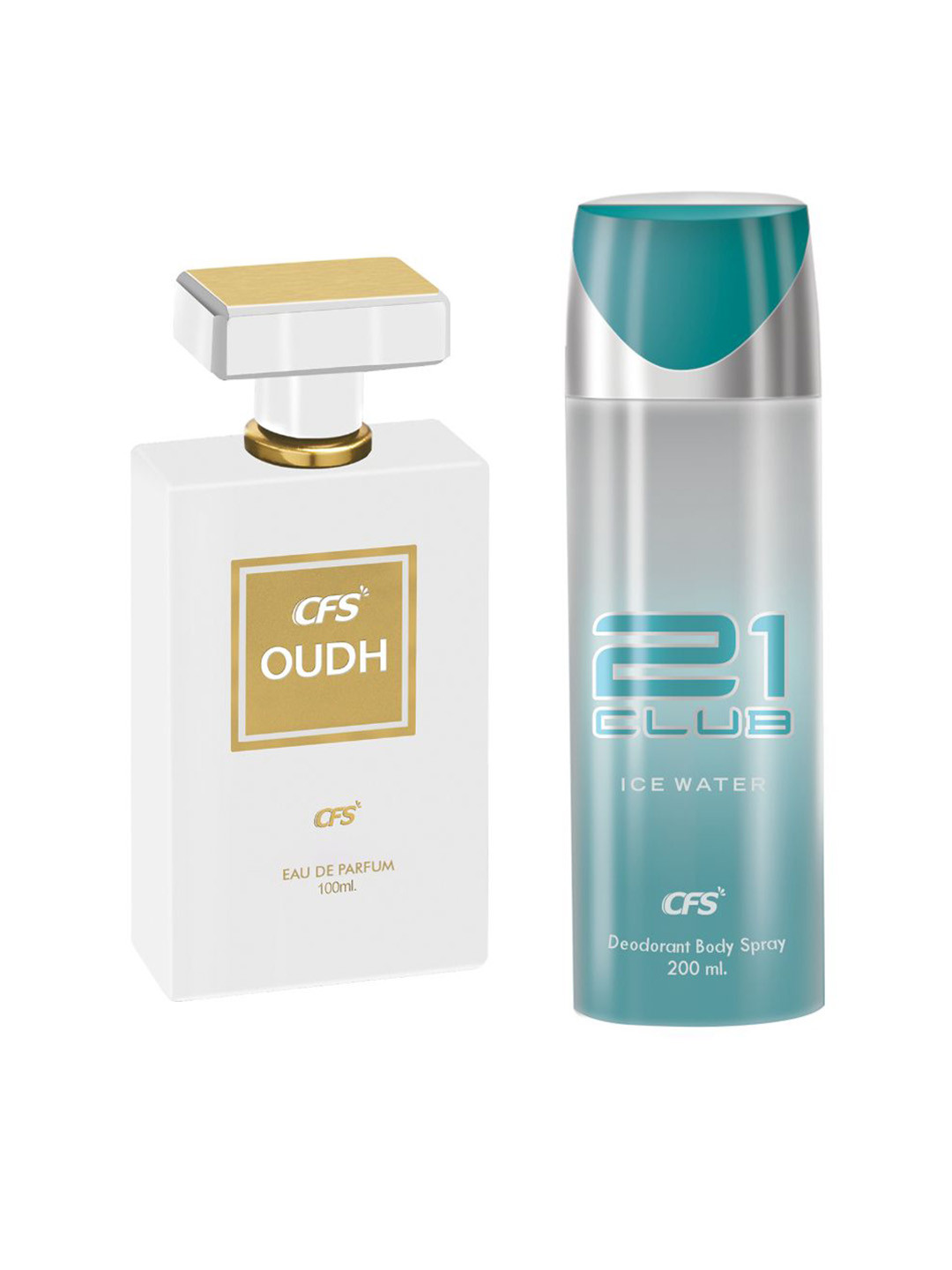 CFS Oudh White EDP Long Lasting Perfume & Ice Water Deodorant Body Spray - 300ml