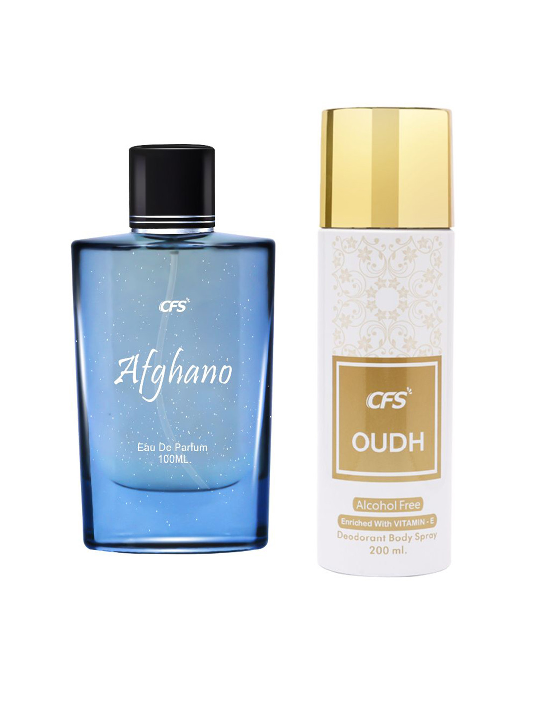 CFS Afghano EDP Long Lasting Perfume & Oudh White Deodorant Body Spray-100ml+200ml