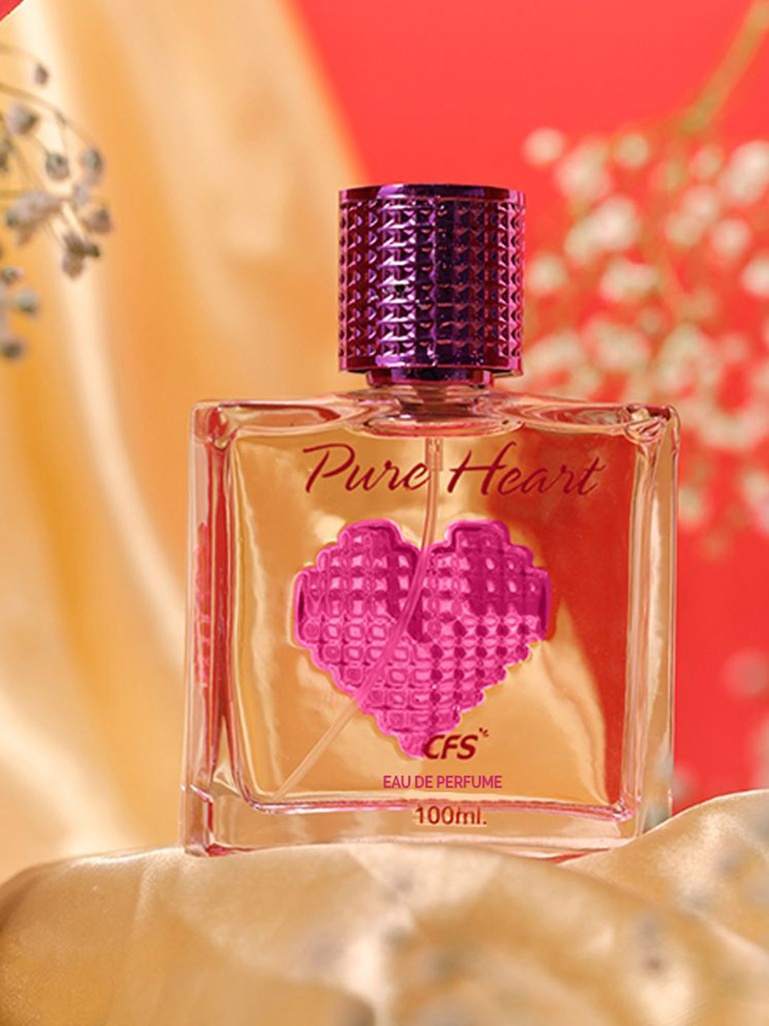 CFS Pure Heart Pink EDP Long Lasting Perfume & Ice Water Deodorant Body Spray-100ml+200ml