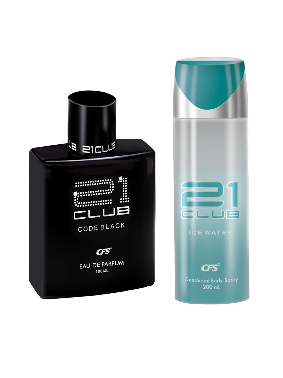 CFS Men Set of 21 Club Code Black Eau De Parfum 100ml & Ice Water Deodorant Spray 200ml