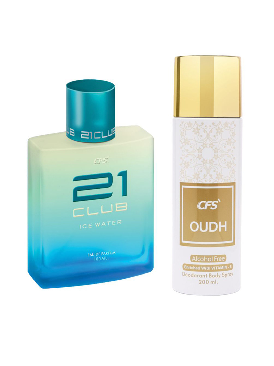 CFS Women Set of 21 Club Ice Water Eau De Parfum 100ml & Oudh Deodorant Body Spray 200ml