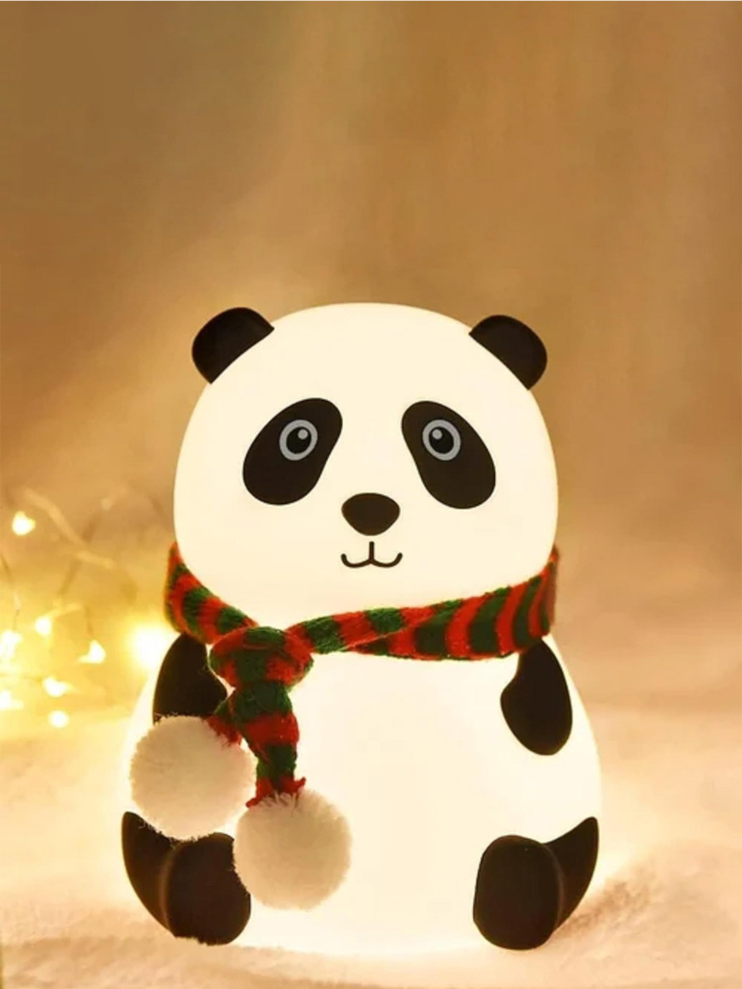 Awestuffs White & Black Panda LED Touch Control Rechargeable Color Changing Lamp