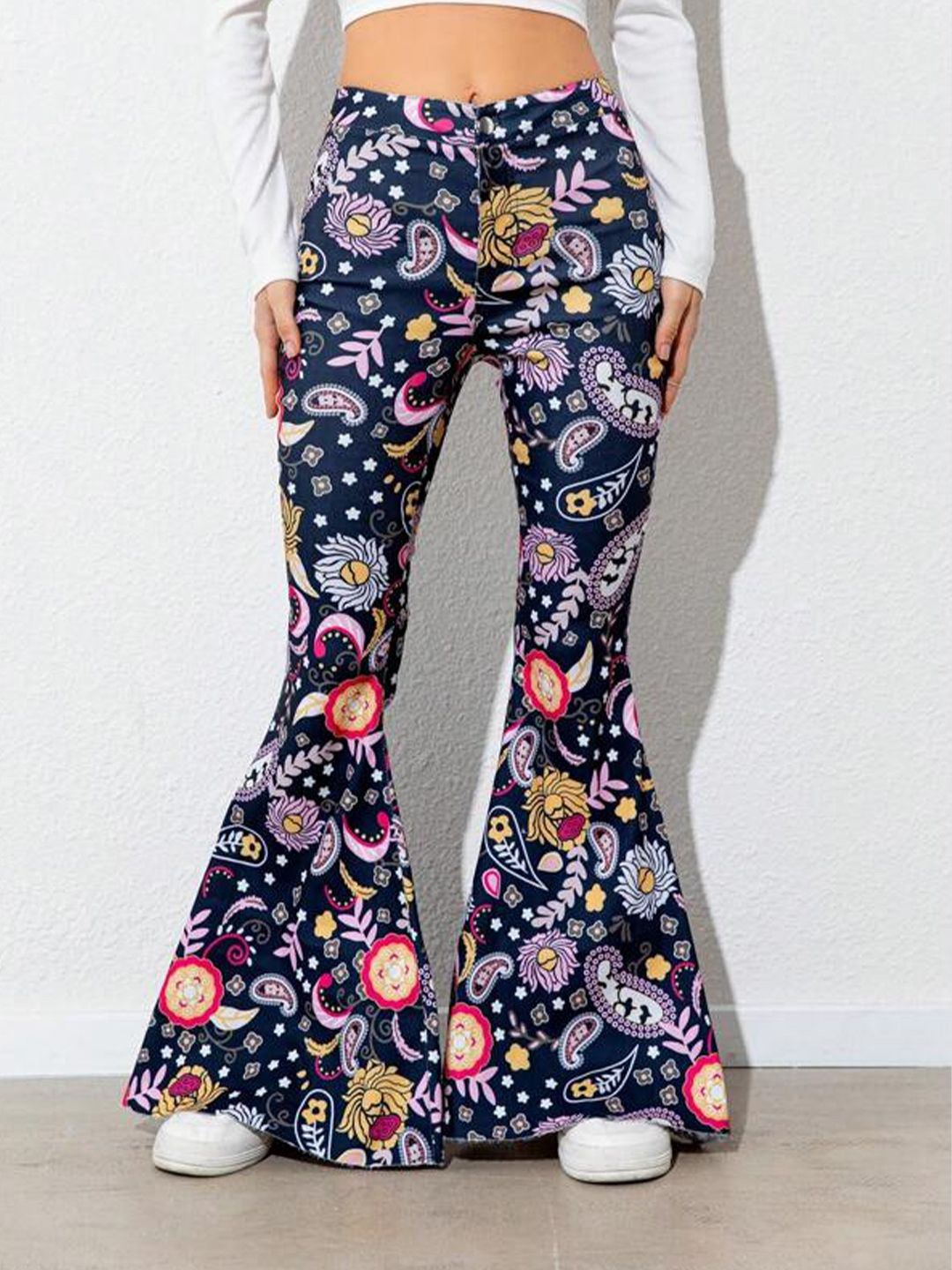 TANDUL Women Printed Original Bootcut Trousers