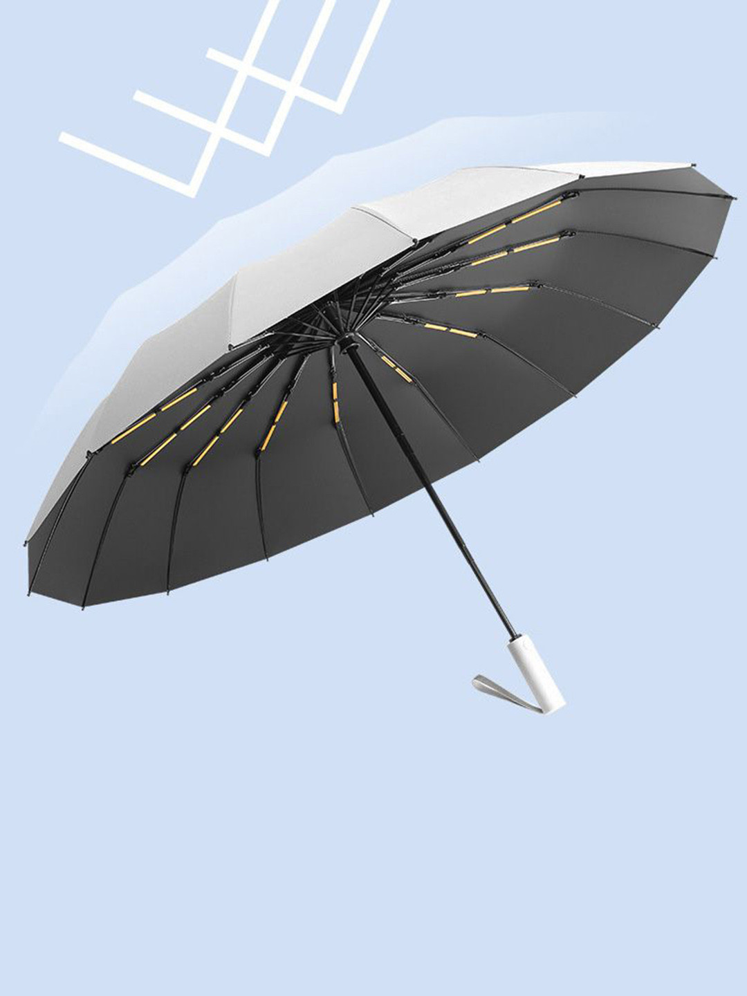 Alexvyan Automatic 2 Fold Umbrellas With Sun & UV Protection