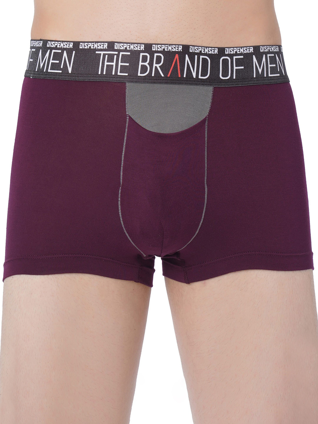 DISPENSER Men Mid-Rise Trunks S4-Trunk-Wine-3Xl