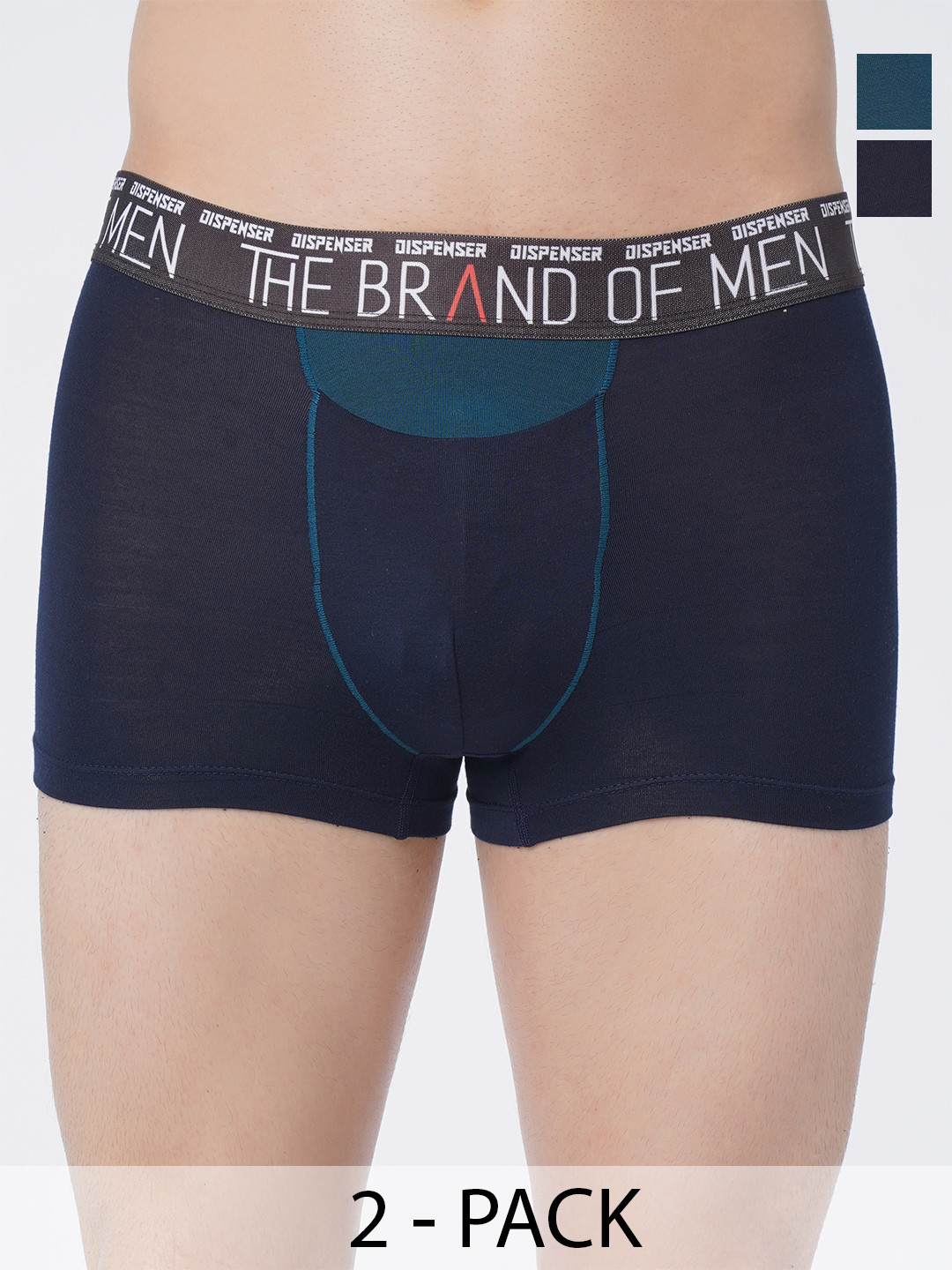 DISPENSER Pack Of 2 Men Mid-Rise Trunks S4-Trunk-Navy-Airforce-M