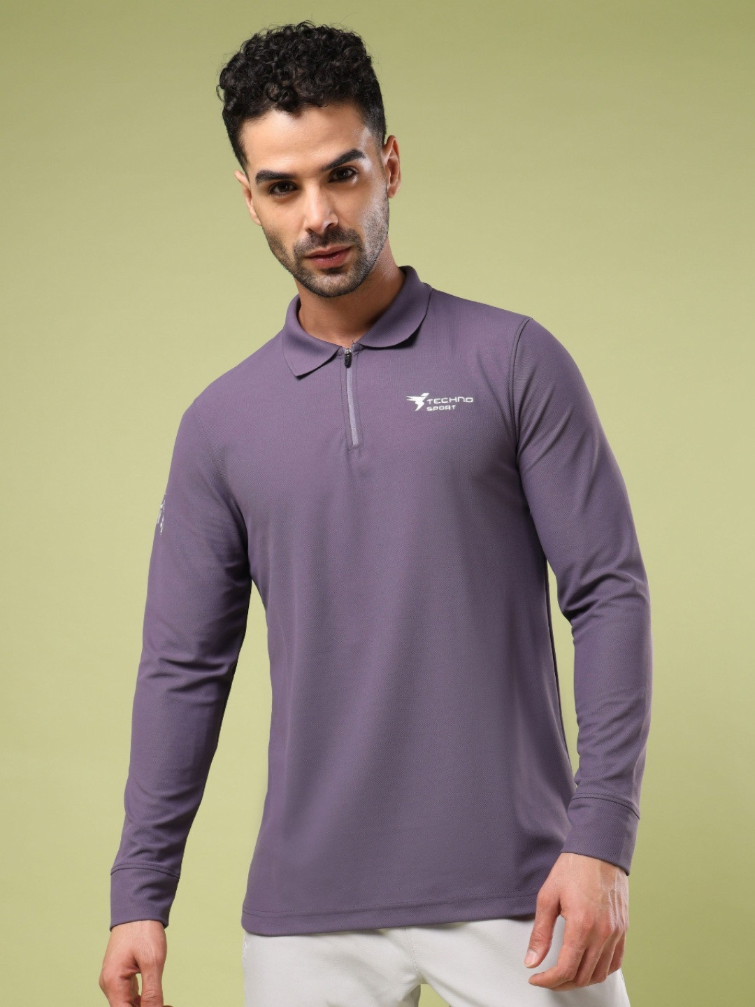 Technosport Polo Collar UPF50 Slim Fit Tshirt