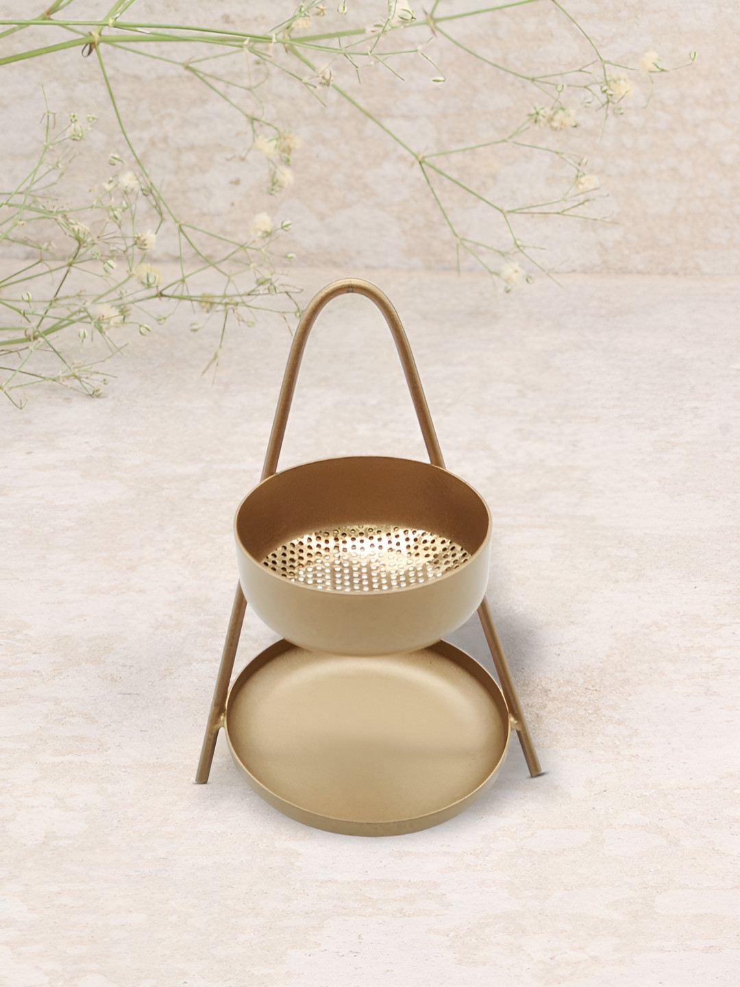 DOKCHAN Gold Toned V Shape Incense Holder