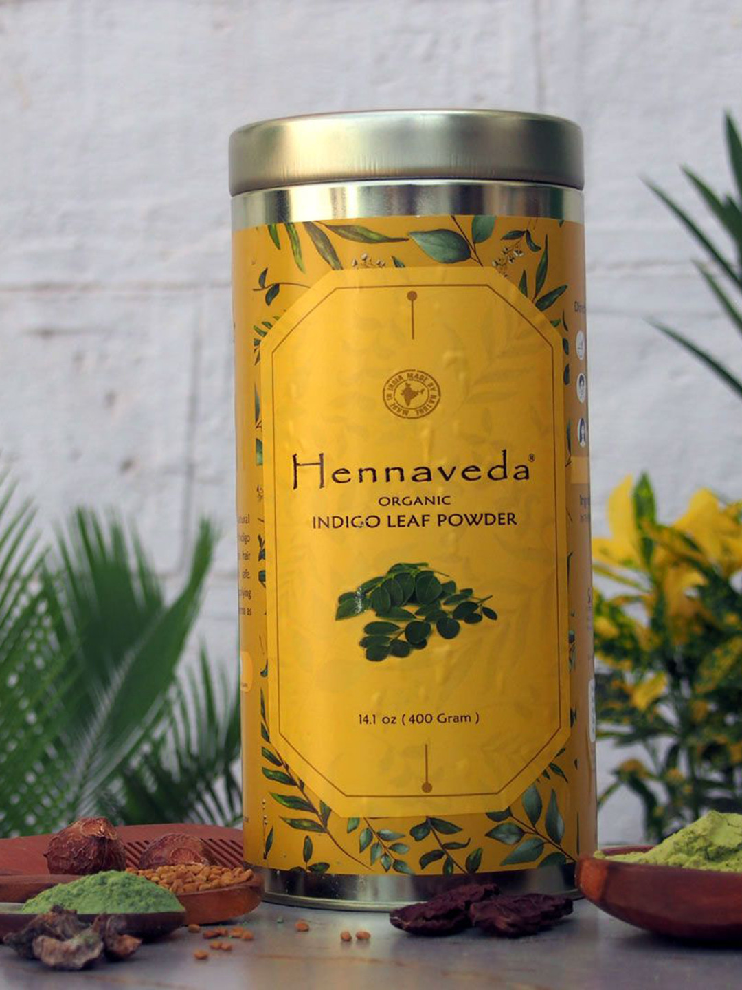 HENNAVEDA Organic Indigo Leaf Powder - 400g