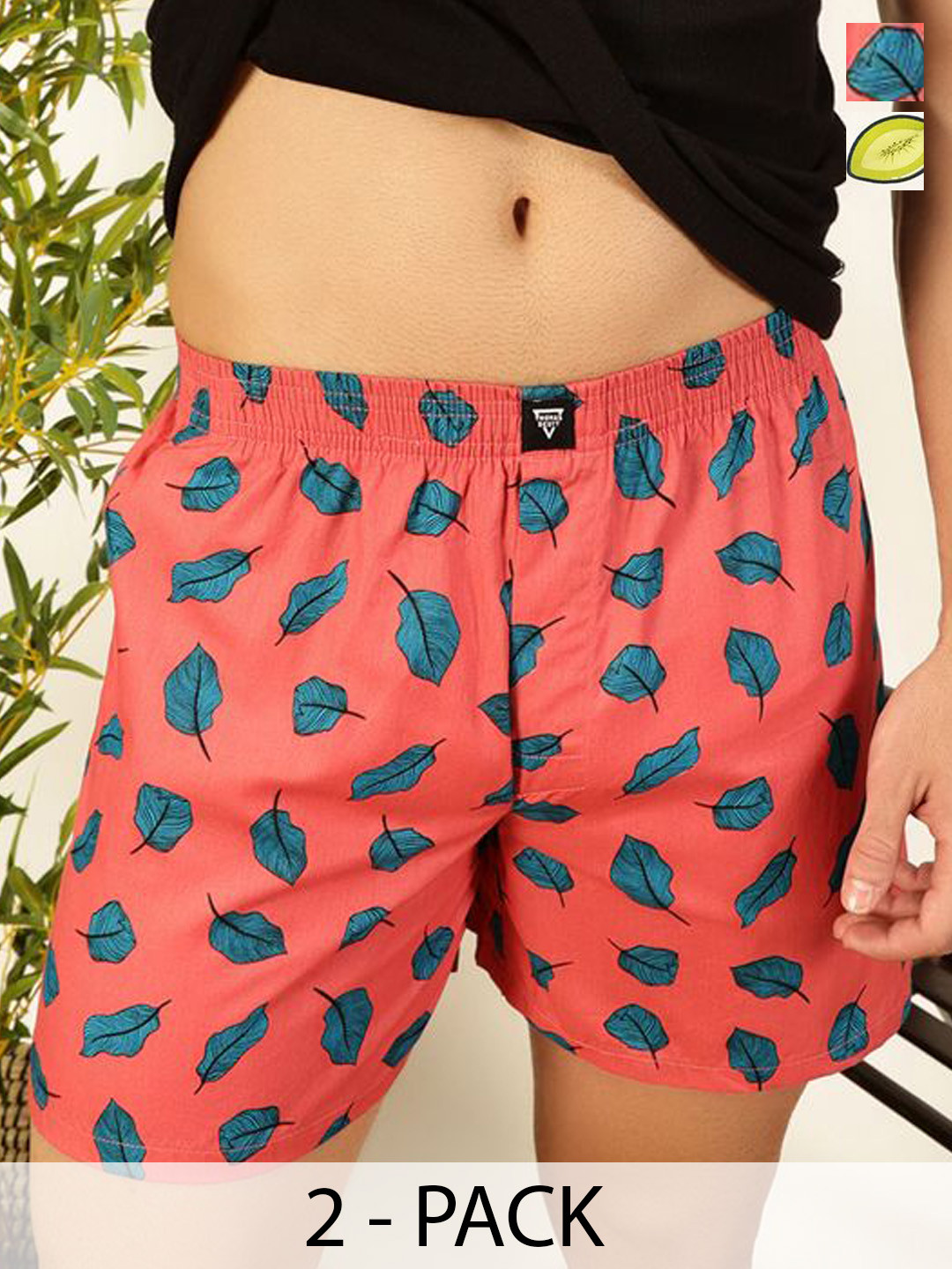 Thomas Scott Men Pack of 2 Cotton Printed Regular Boxer Shorts