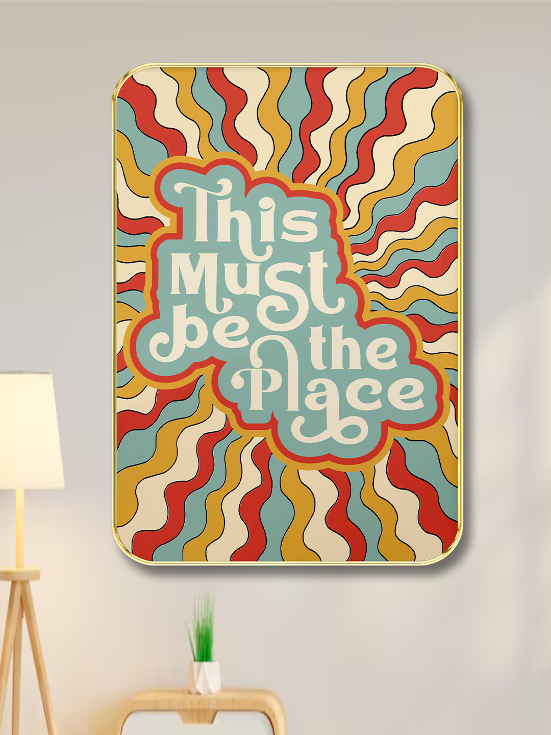 SAF Caf Theme Wood Wall Rectangle Paintings Wall Art - 24 x 18In