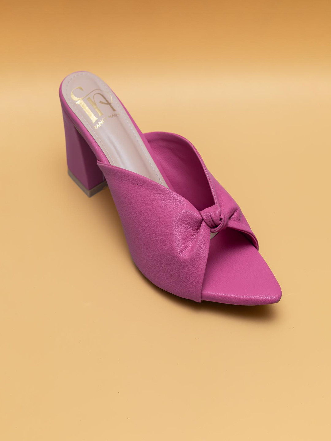 Fancy Nancy Women Pointed Toe Block Heeled Sandals