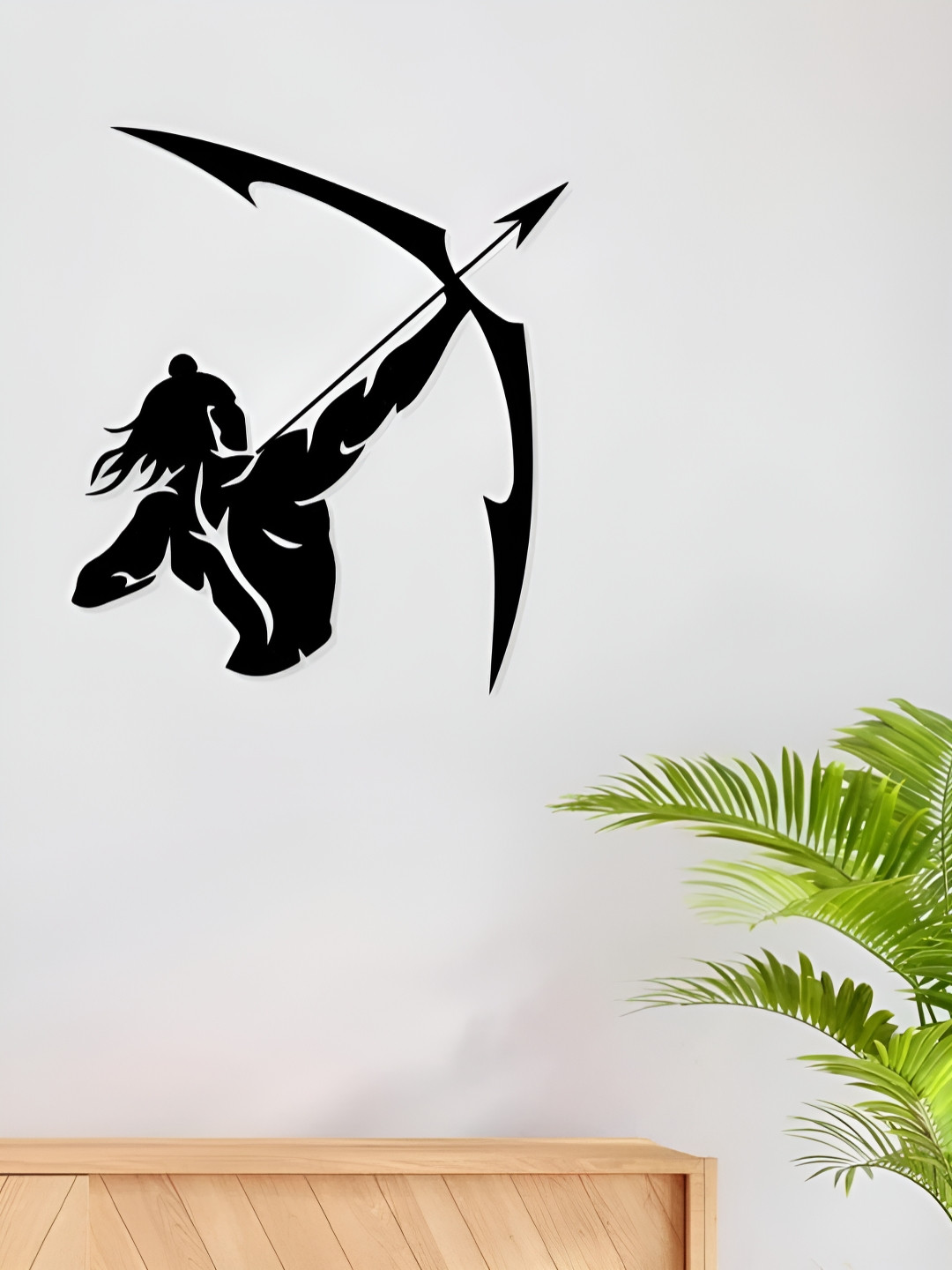 ARTROOMS Ram Metal Matte Hanging Hall Spiritual Wall Decor-25In