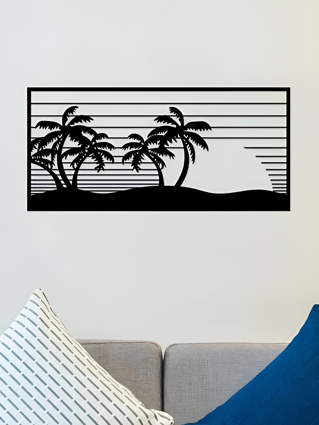 ARTROOMS Beach Island Metal Matte Hanging Hall Signs and Plaques-25In