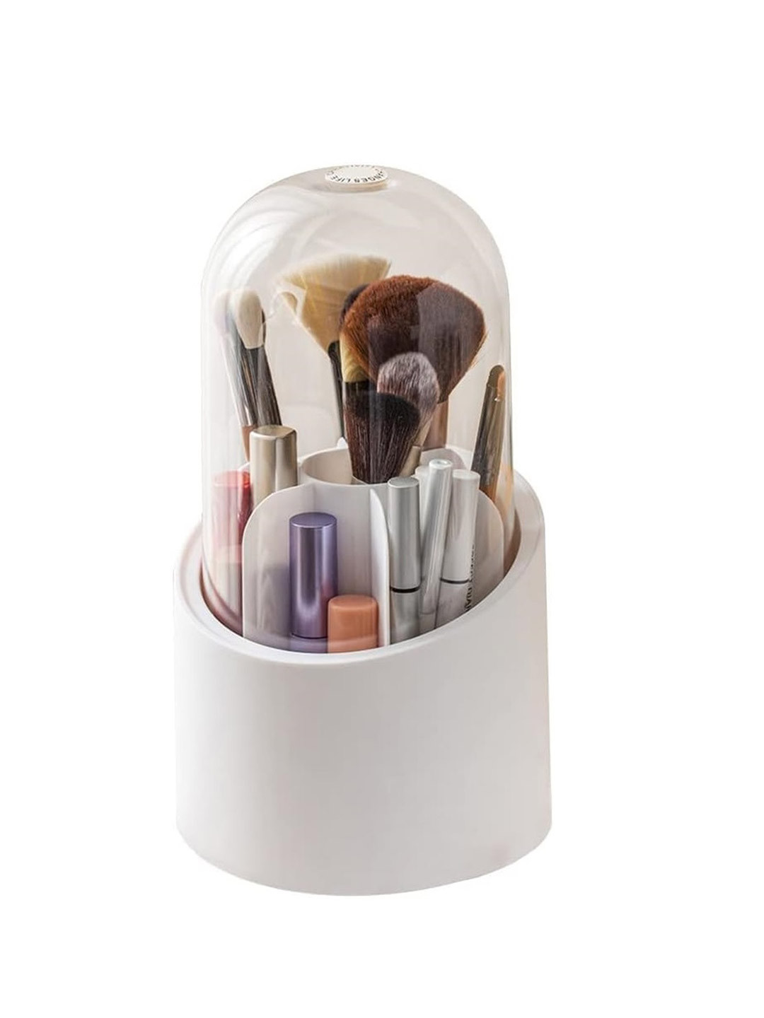 Awestuffs White Makeup 360 Rotating Base Brush Organiser